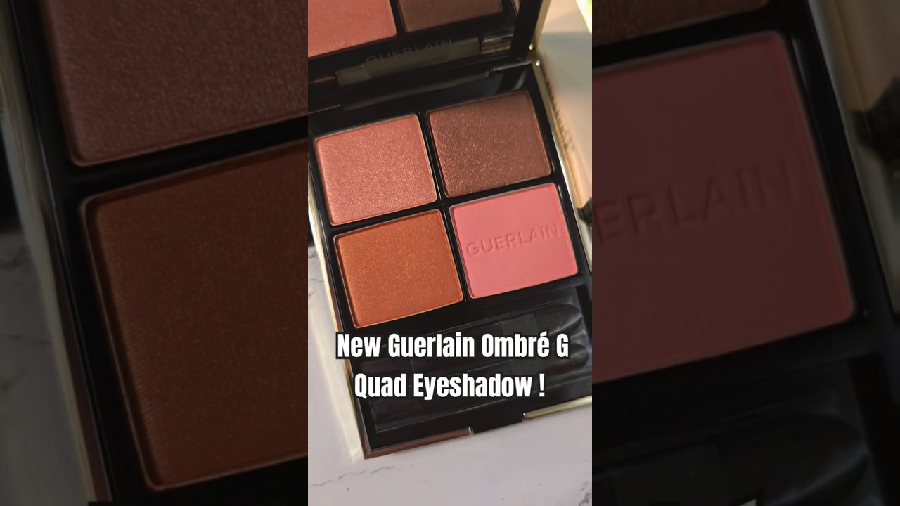 Swatching the New Guerlain Ombré G Quad Eyeshadow Palette in Honey Amber! ✨ 