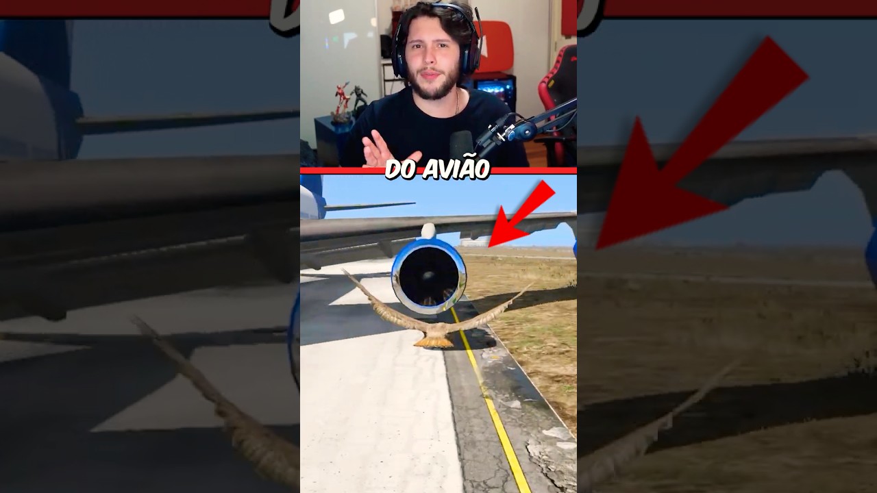 ISSO ACONTECE se O PÁSSARO BATER NO AVIÃO no GTA!