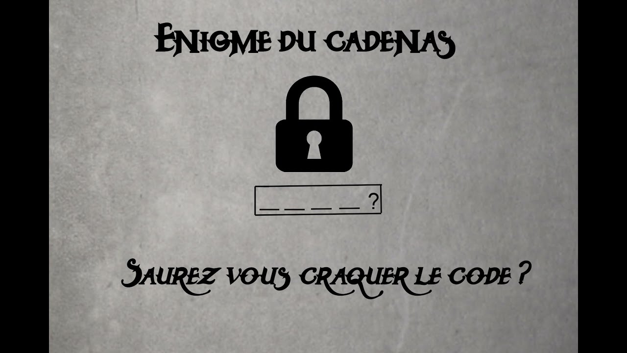 Un assortiment d'énigmes imprimables pour défier les cadenas à