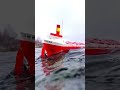 Cardboard ship Edmund Fitzgerald at the beginning of a storm #rcships #shipmodel #rcboat