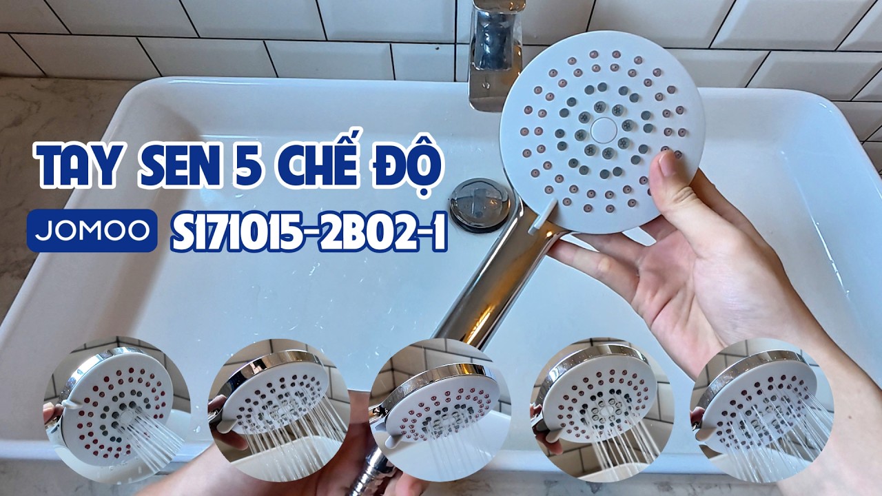 Bộ tay sen tắm 5 chế độ có tẩy cặn JOMOO S171015-2B02-1
