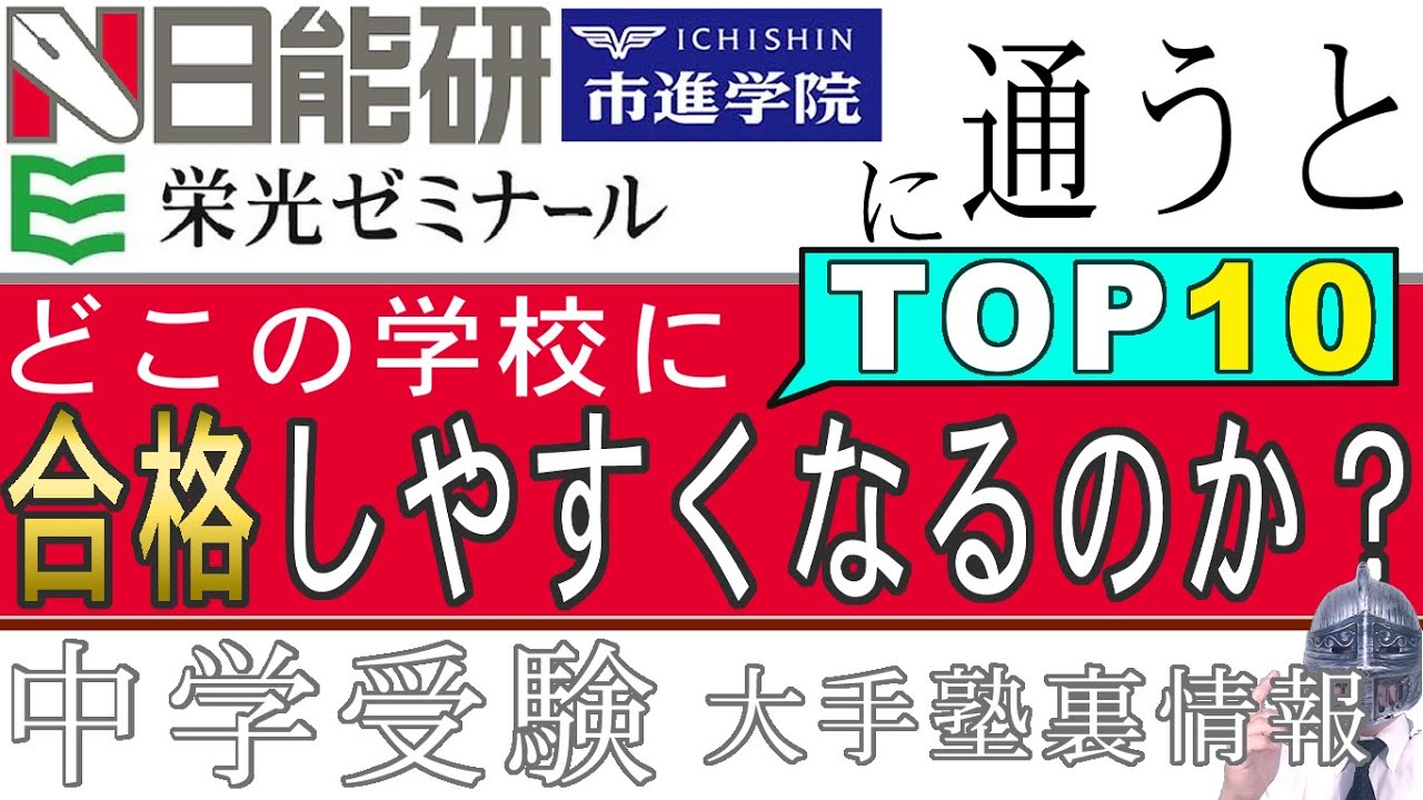 [中学受験]No.249日能研vs栄光ゼミナールvs市進学院「合格しやすくなるのはどの学校？」[大手塾の裏情報]