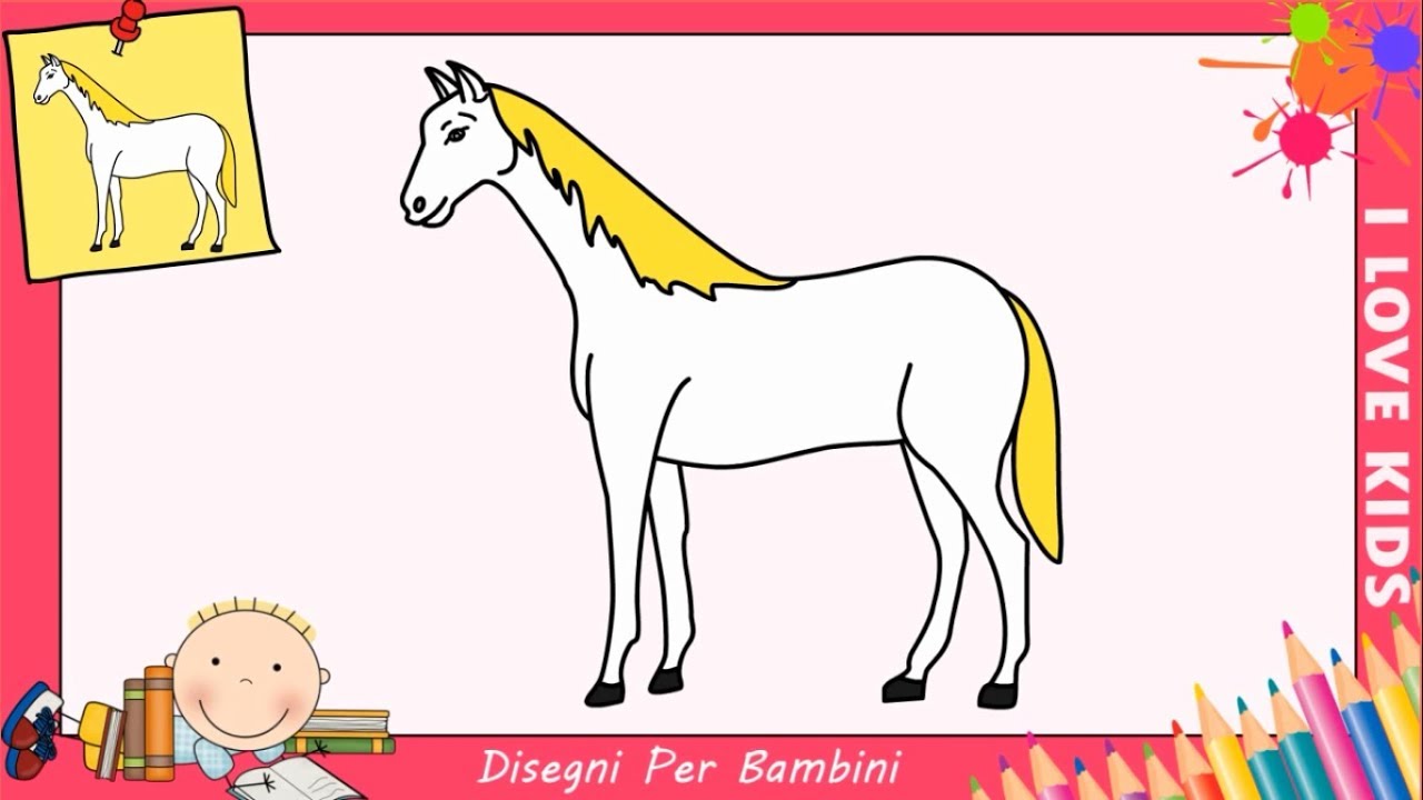 Come Disegnare Un Cavallo Facile Passo Per Passo Per Bambini Disegno Facile 3