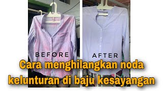 Cara menghilangkan noda kelunturan di baju kesayangan // hanya dengan detergen biasa || MBAK ANDRID