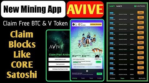 Avive Coin Airdrop | Avive Network Mining | Ref:  xc8w6z Free Bitcoin Mining App 2023