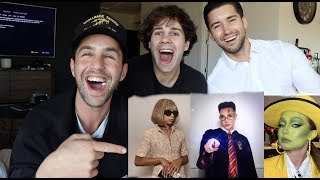 Reacting to celebrity halloween costumes ft david dobrik and jeff!!