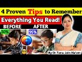 4 proven ways to remember anything   boost your memory   drtanu jain maam  tathastuics