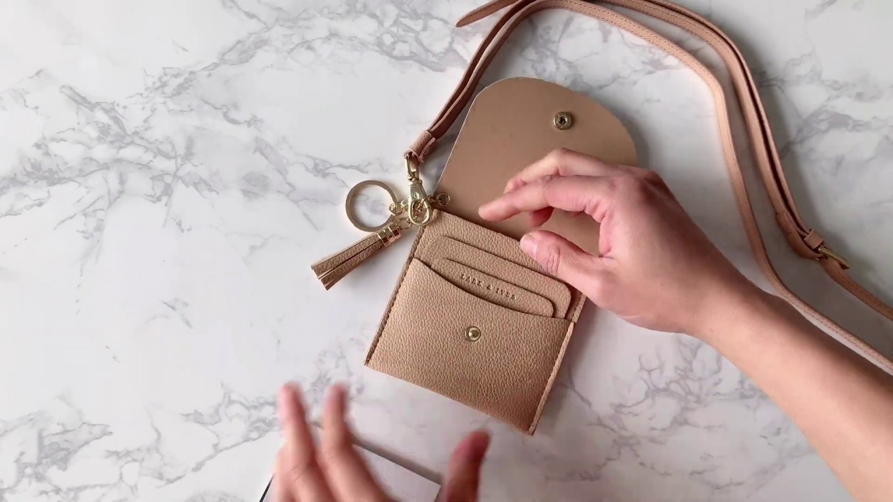 Vegan Leather Card Purse and Crossbody Strap - YouTube