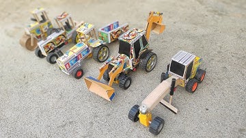 How to make JCB at Home from Matchbox | DIY JCB Backhoe Loader | Mini JCB Science Project