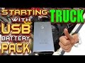 Jump Starting Car Battery with USB Battery Pack!