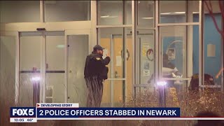 2 police officers stabbed in Newark