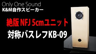 【ミラクル級小箱】絶版NFJ5cmフルレンジスピーカーユニット＆対称バスレフKB-09