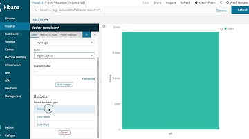 Creating a Vertical Bar visualization in Kibana for NGINX average bytes