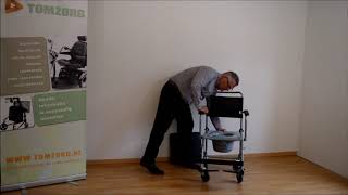 Toilettenstuhl TRS130, auf Rädern | Tompflege