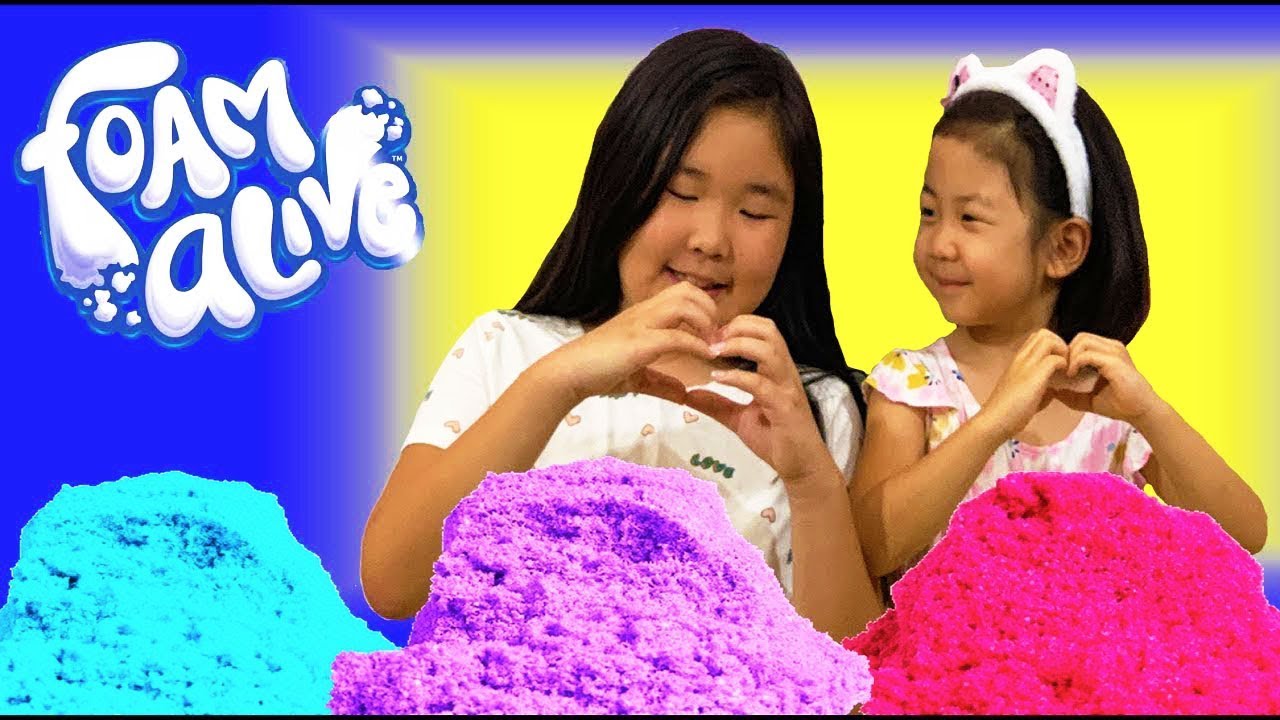 Making Pretend Ice Cream with Foam Alive !!  Sasha & Ella