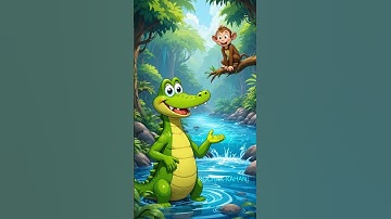Monkey and Crocodile Story | Classic kids story #motivation #story #classic