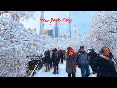 New York, Hoa Kỳ | Đại Lộ Saks Fifth | Tour Đi Bộ Trong Tuyết 4K