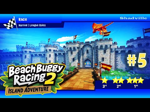 Видео: Из джунглей в старинный замок ☀ Beach Buggy Racing 2: Island Adventure Прохождение игры #5
