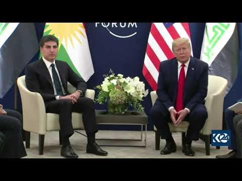 Kurdistan Region President Nechirvan Barzani Meets US Counterpart Donald Trump In Davos 