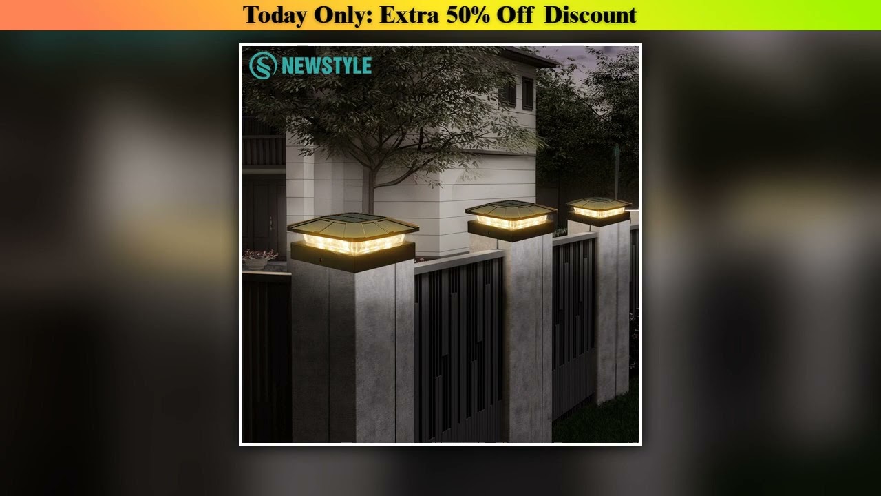 4x4 Solar Post Cap Lights Outdoor With 3 Lighting Modes For Fence Patio Garden Decor Solar Power