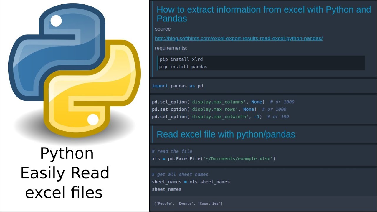 Python Extract Data From Excel File