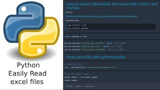 Easily extract information from excel with Python and Pandas