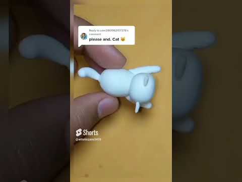 How To Make Cat With Clay Claywrt Viral Trending Craft Art Hack Shorts 