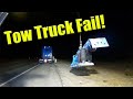 Tow Truck Falls Off Truck!
