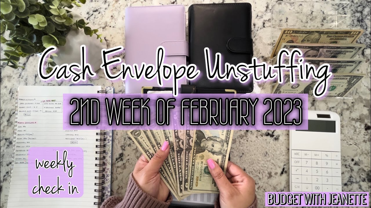 Picture of CASH ENVELOPE UNSTUFFING | $577 | Tracking Expenses | Weekly Check In ...