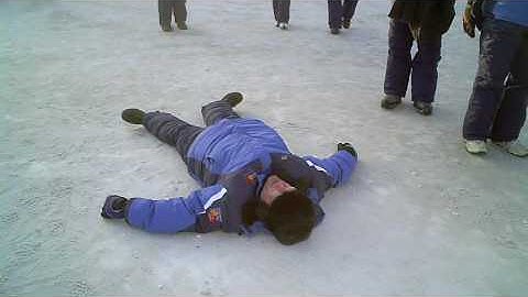 Dr. Poucher and the ice slide