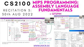 CS2100 Recitation 3: MIPS Assembly Language Programming + QtSPIM