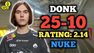 DONK (25-10) RT: 2.14 | EU FACEIT (NUKE) +VOICE | CS2 POV