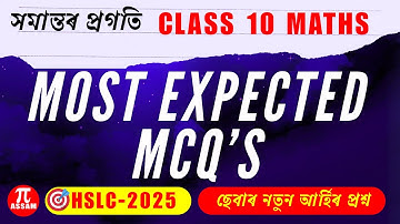 HSLC 2025 Important Maths MCQ