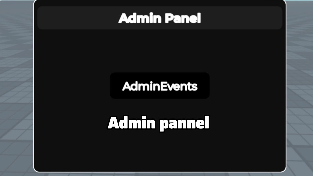 How to Make Admin Pannel In Studio lite #studio#roblox - YouTube