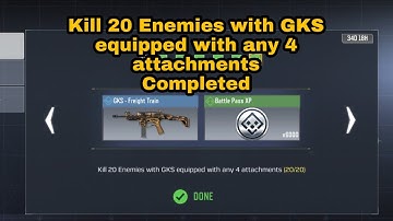 Kill 20 Enemies with GKS equipped with any 4 attachments | SEASONAL Run and Gun COD Mobile