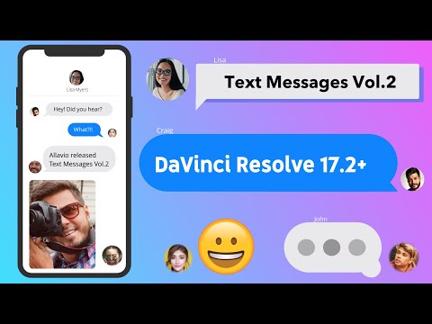 Text Messages Vol 2 for DaVinci Resolve 17.2