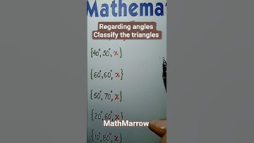 With respect to angles how to classify triangles  @MathMarrow