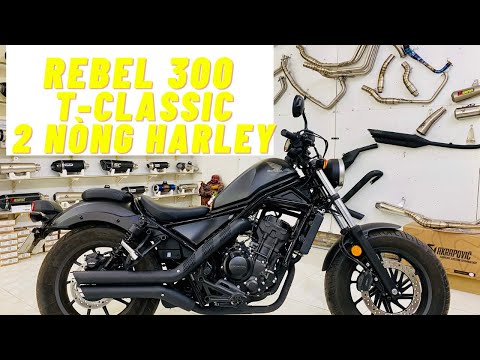 Video Honda Rebel 300 độ pô T-Classic 2 nòng Style Harley... - youtube
