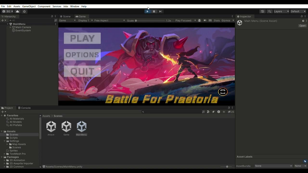 Battle for praetoria mainmenu windows mac linux unity 2022 3 4f1 dx11
