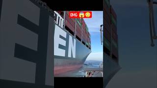 🚢 Massive Cargo Ship Passing By! 🌊 Incredible Ocean View in America #Shorts