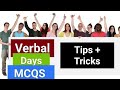 Verbal days questions | verbal intellengence test | verbal reasoning