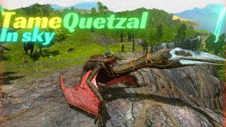 Tame Quetzal Dino in ark mobile easy way