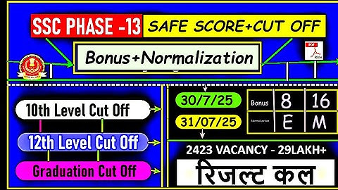 SSC PHASE 13 RESULT 2025 ! SSC PHASE 13 2025 RESULT OUT! OFFICIAL RESULT! CUTOFF OUT TODAY ✅️ #ssc 