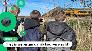 Kinderen en omwonenden uit Voorschoten over treinongeluk