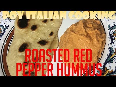 Roasted Red Pepper Hummus: POV Italian Cooking Episode 104