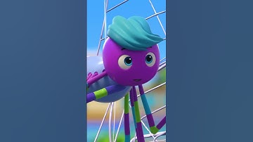 Caught in the Bouncy Web! 🕸️🪩   Learn with #Blippi #BlippiWonders #Shorts