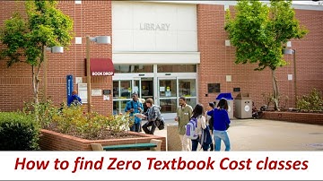 How to find Zero Textbook Cost (ZTC) classes