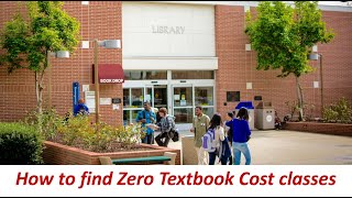 How to find Zero Textbook Cost (ZTC) classes