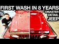 First Wash in 8 Years: Abandoned Jeep Wrangler Detail Amazing Transformation and Reaction!