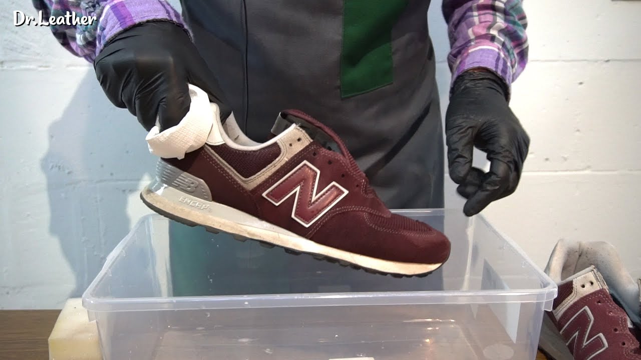 Профессиональный уход и восстановление цвета замшевой обуви - Dr.Leather -  YouTube